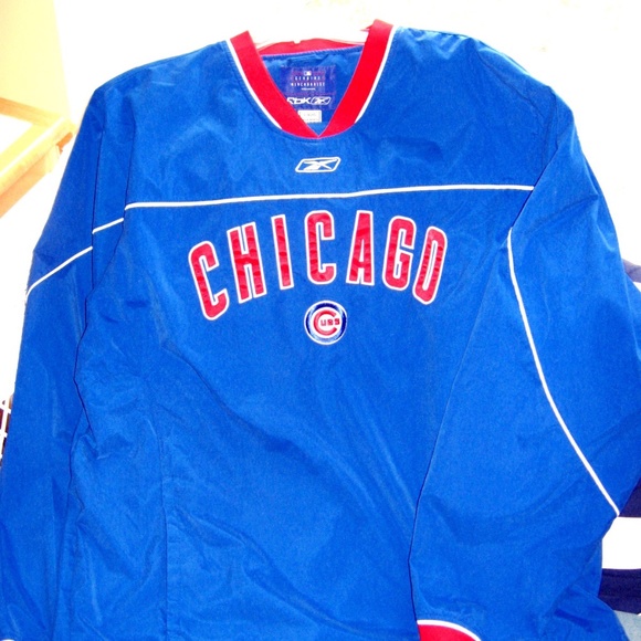 REEBOK CHICAGO CUBS PULLOVER WINDJACKET LARGE - Picture 3 of 5
